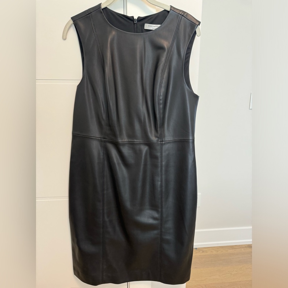 Simons vegan leather dress size 8